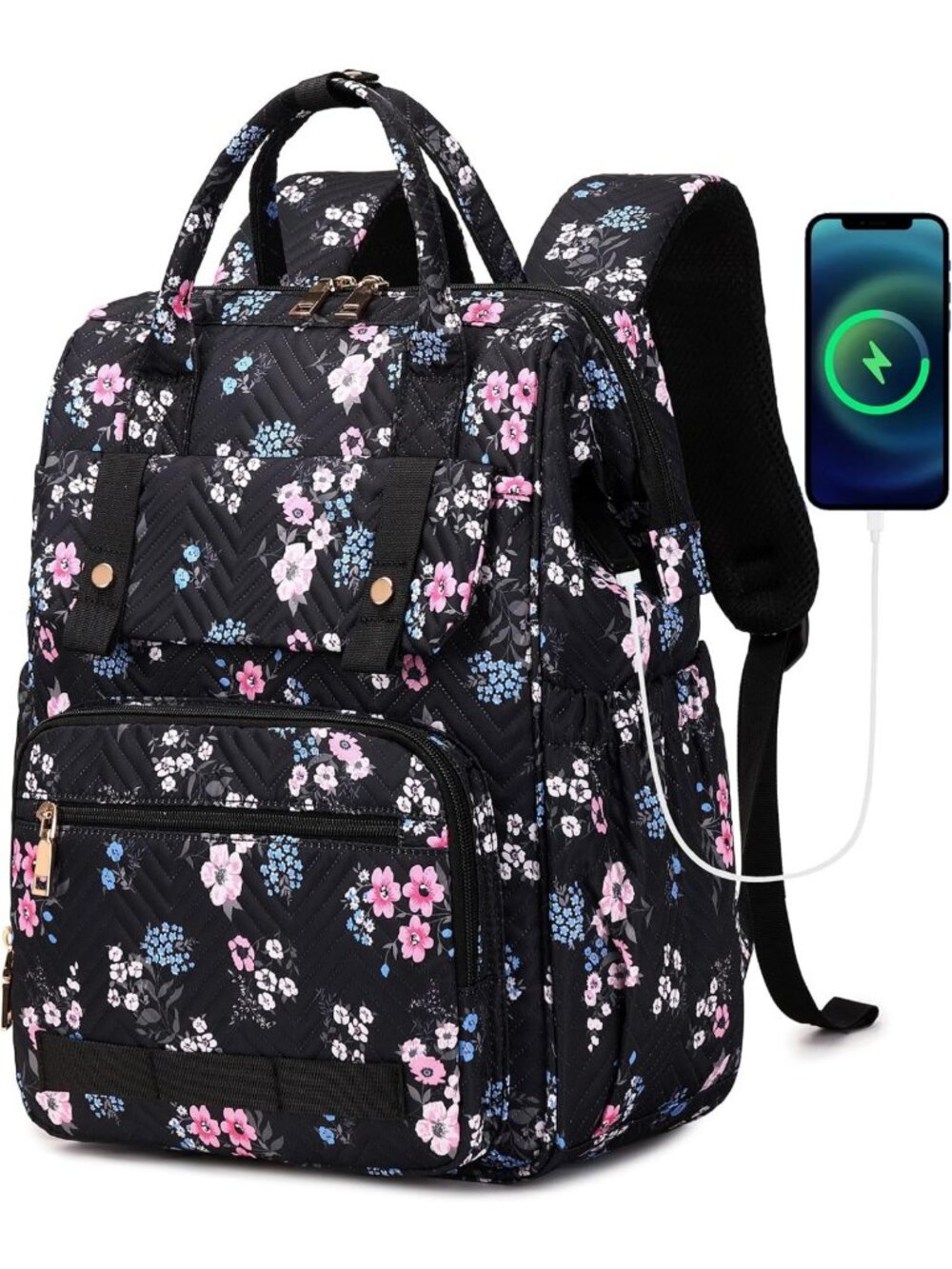 Stylish Laptop Backpack Purse for Women | Anti-Theft, Large, Travel-Ready